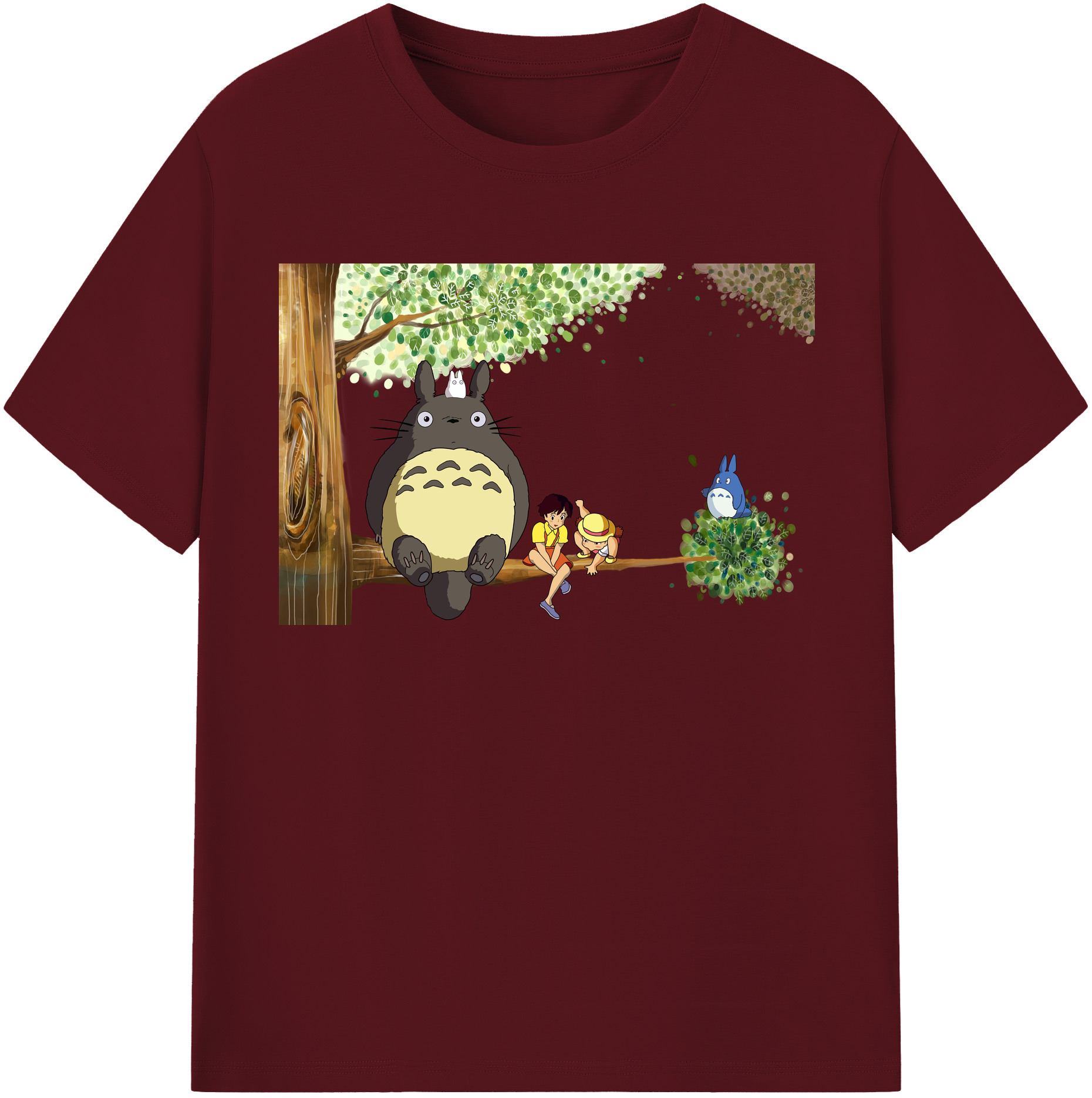 （画像用） となりのトトロ 草壁メイ 草壁サツキ My Neighbor Totoro Satsuki Kusakabe Mei Kusakabe 綿100％半袖Tシャツ（フロントプリント）